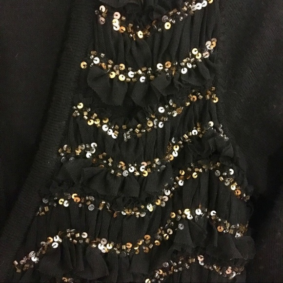 Milly Black Sequin Embellished Striped Car… - Picture 5 of 8